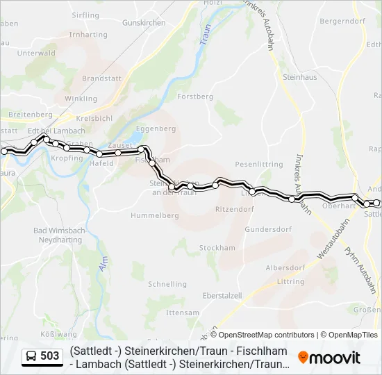 503 Bus Line Map