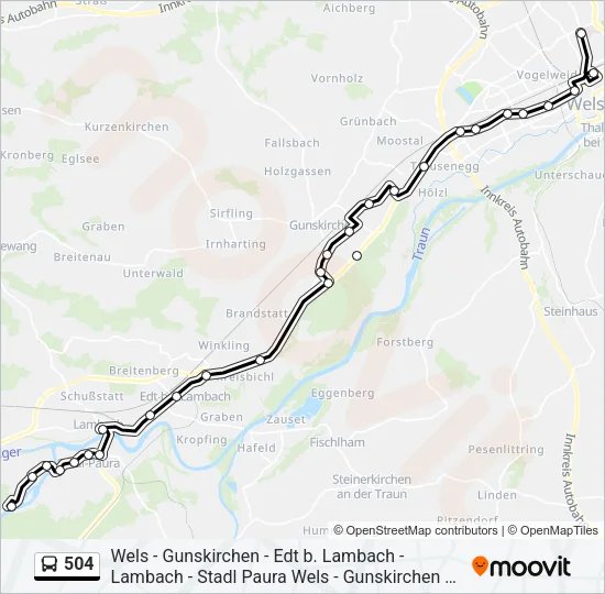 504 Bus Line Map