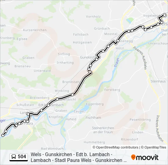 504 Bus Line Map