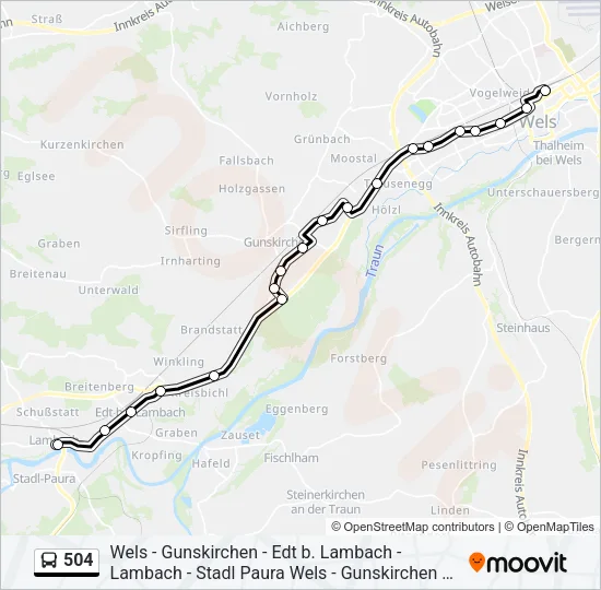 504 Bus Line Map