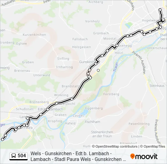 504 Bus Line Map