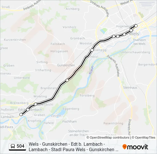 504 Bus Line Map