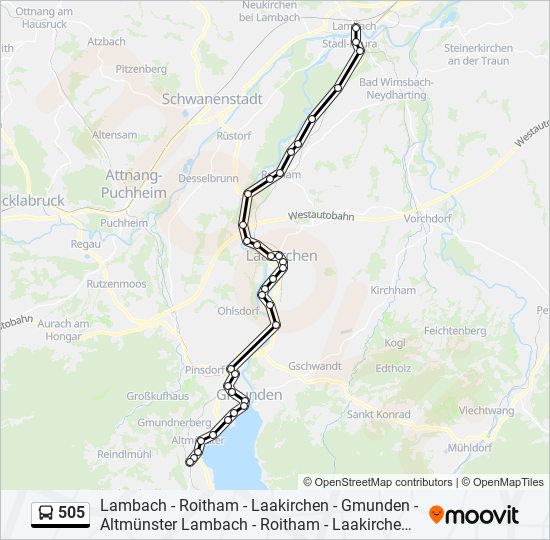 505 Route Schedules Stops Maps Lambach Marktplatz Weiter Linie