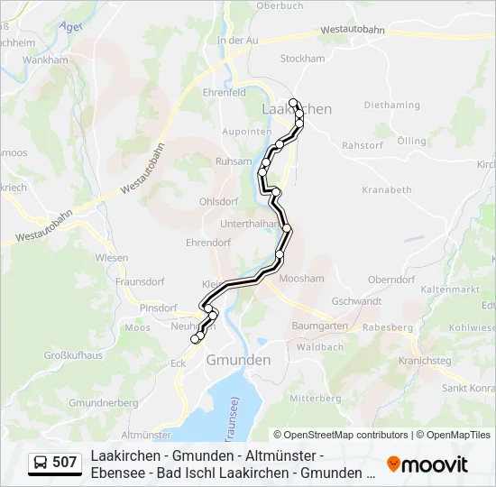 507 Bus Line Map