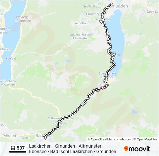 507 Bus Line Map