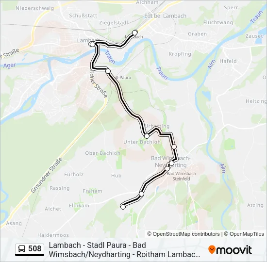 508 Bus Line Map