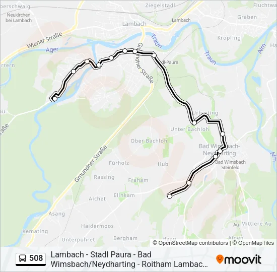 508 Bus Line Map