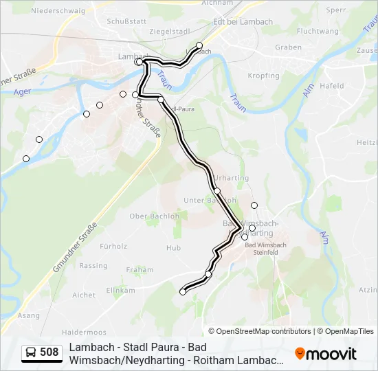 508 Bus Line Map