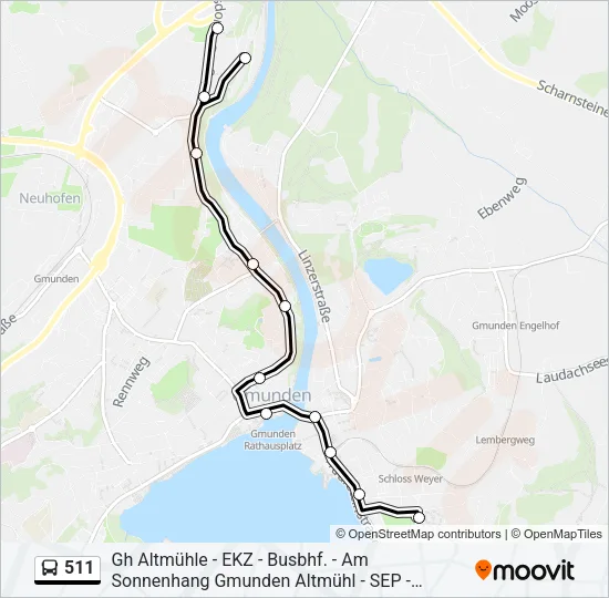 511 Bus Line Map
