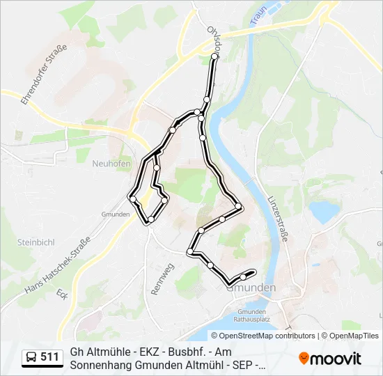 511 Bus Line Map