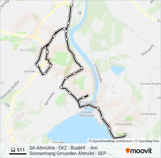 511 Bus Line Map