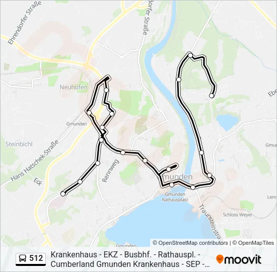 512 Bus Line Map