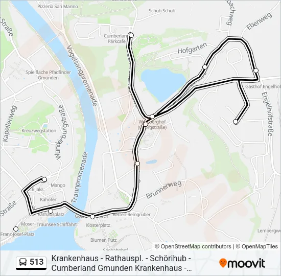 513 Bus Line Map