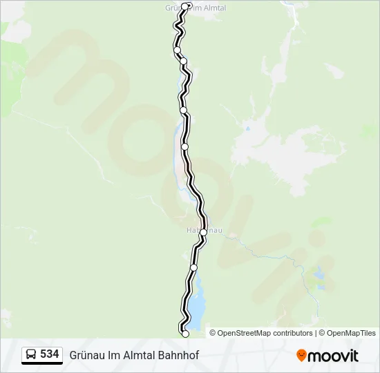 534 Bus Line Map
