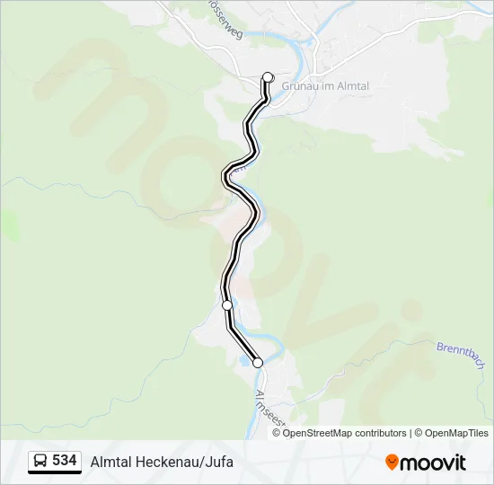 534 Bus Line Map