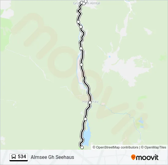 534 Bus Line Map