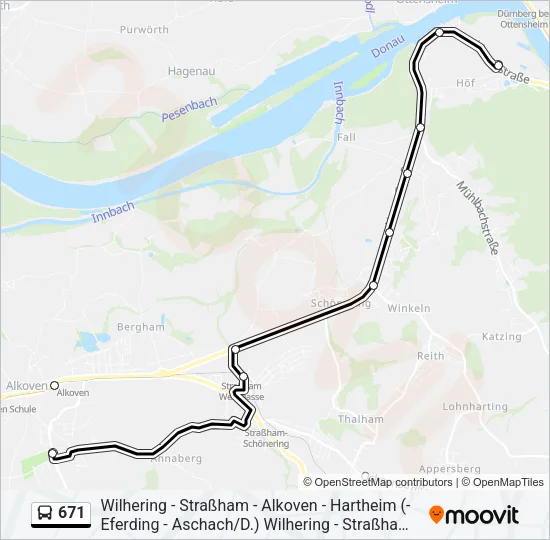 671 Bus Line Map