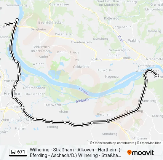 671 Bus Line Map