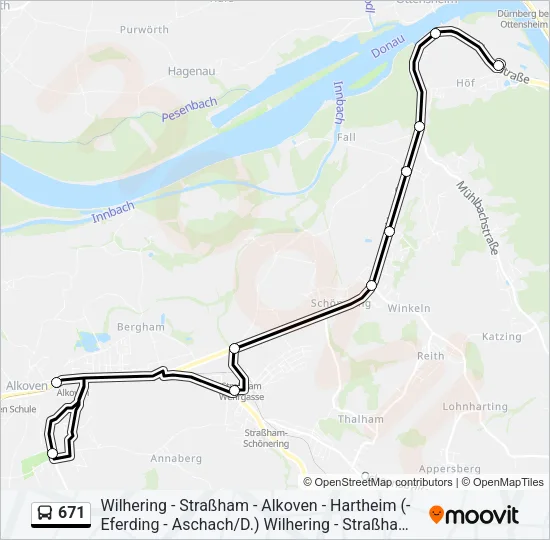 671 Bus Line Map