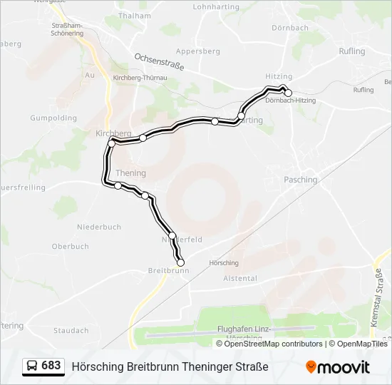 683 Bus Line Map