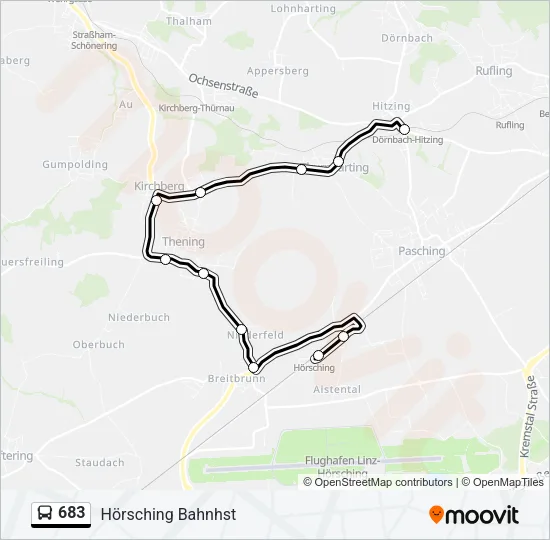 683 Bus Line Map