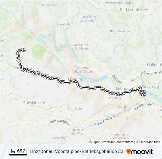 697 Bus Line Map