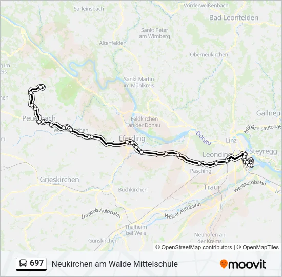 697 Bus Line Map