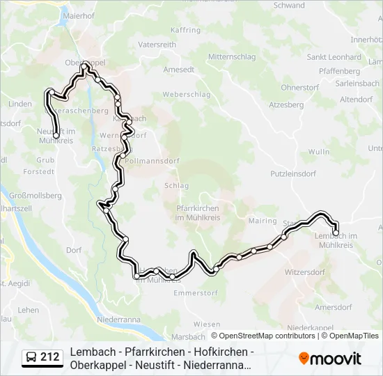 212 Bus Line Map