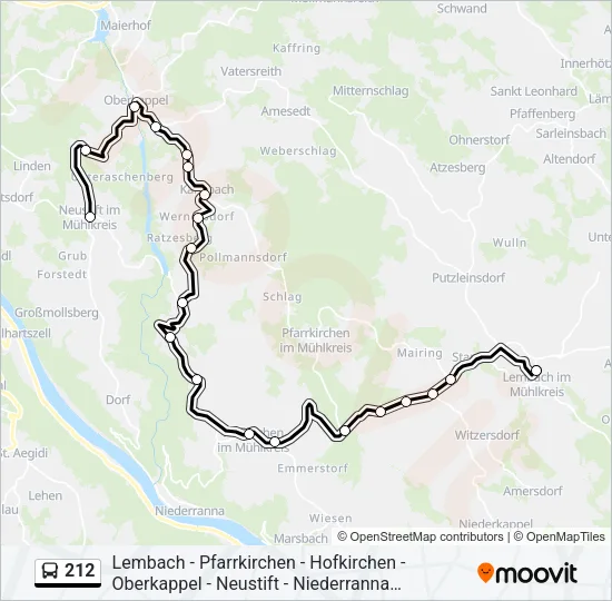 212 Bus Line Map
