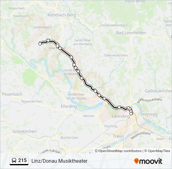 215 Bus Line Map