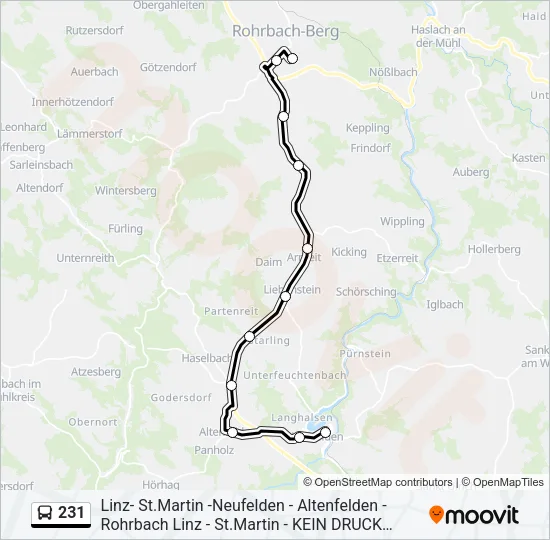 231 Bus Line Map