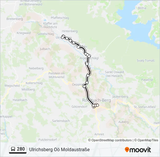 280 Bus Line Map