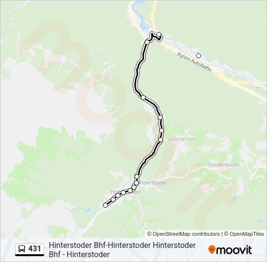 431 Bus Line Map