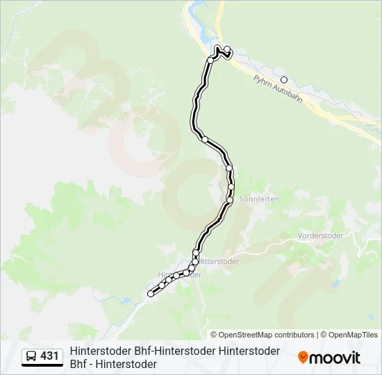 431 Bus Line Map