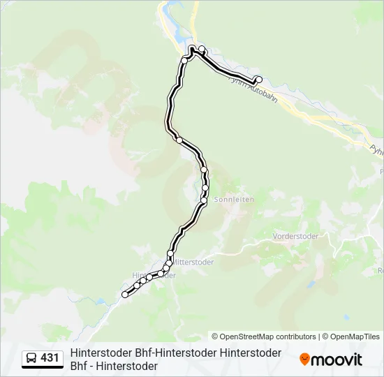 431 Bus Line Map