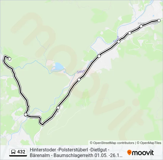 432 Bus Line Map