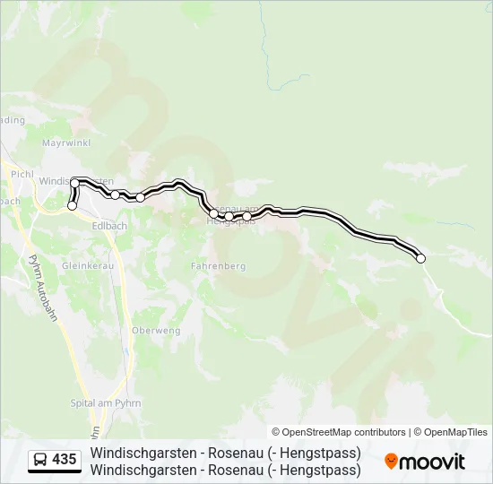 435 Bus Line Map