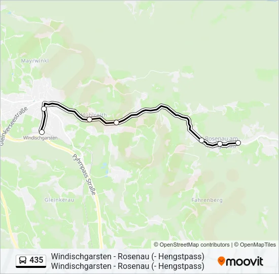 435 Bus Line Map