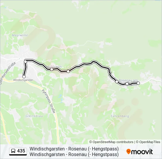 435 Bus Line Map
