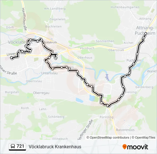 721 Bus Line Map