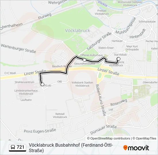 721 Bus Line Map