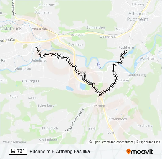 721 Bus Line Map