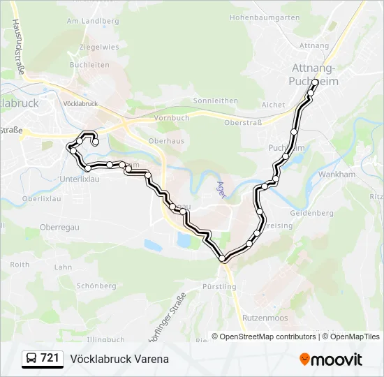 721 Bus Line Map