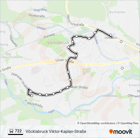 722 Bus Line Map