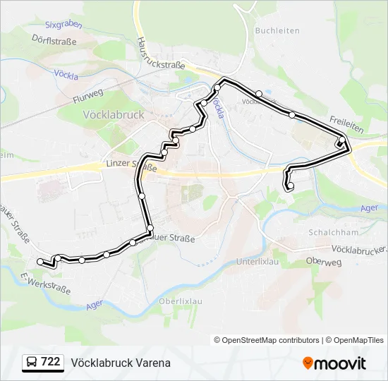 722 Bus Line Map