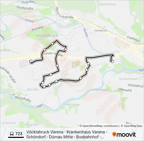 723 Bus Line Map
