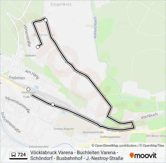 724 Bus Line Map