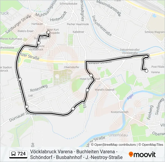 724 Bus Line Map