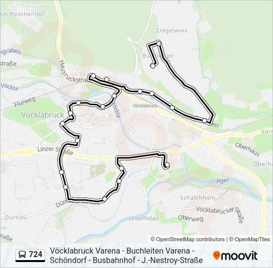 724 Bus Line Map