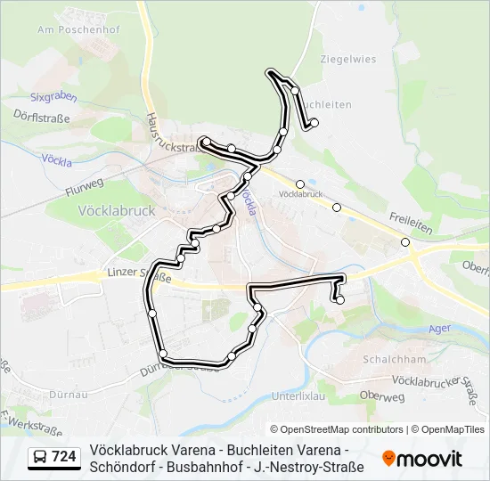 724 Bus Line Map
